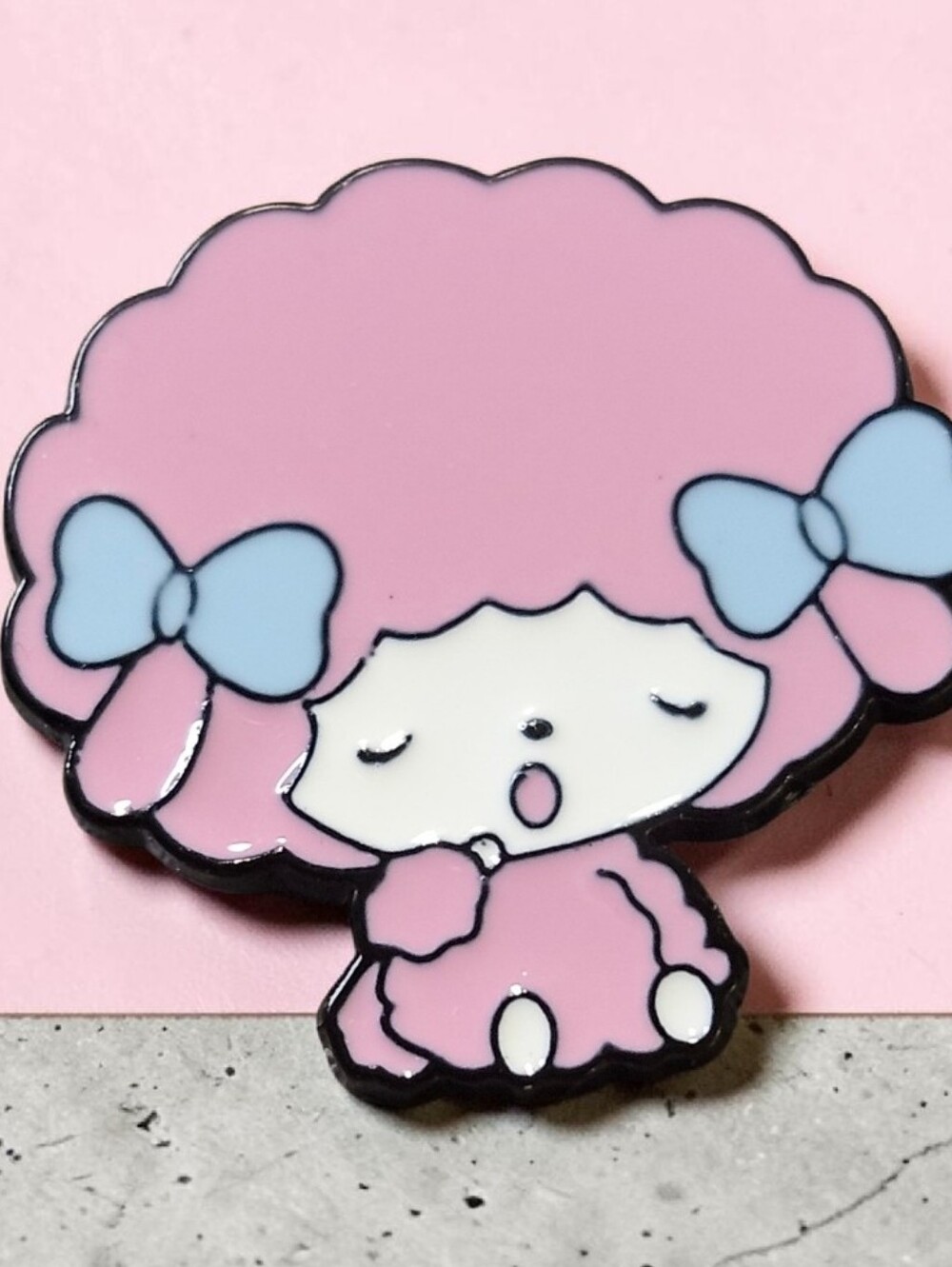 Sanrio Cute Pink Sleeping Character Enamel Pin